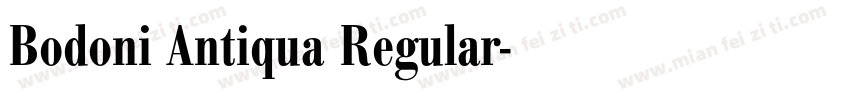Bodoni Antiqua Regular字体转换